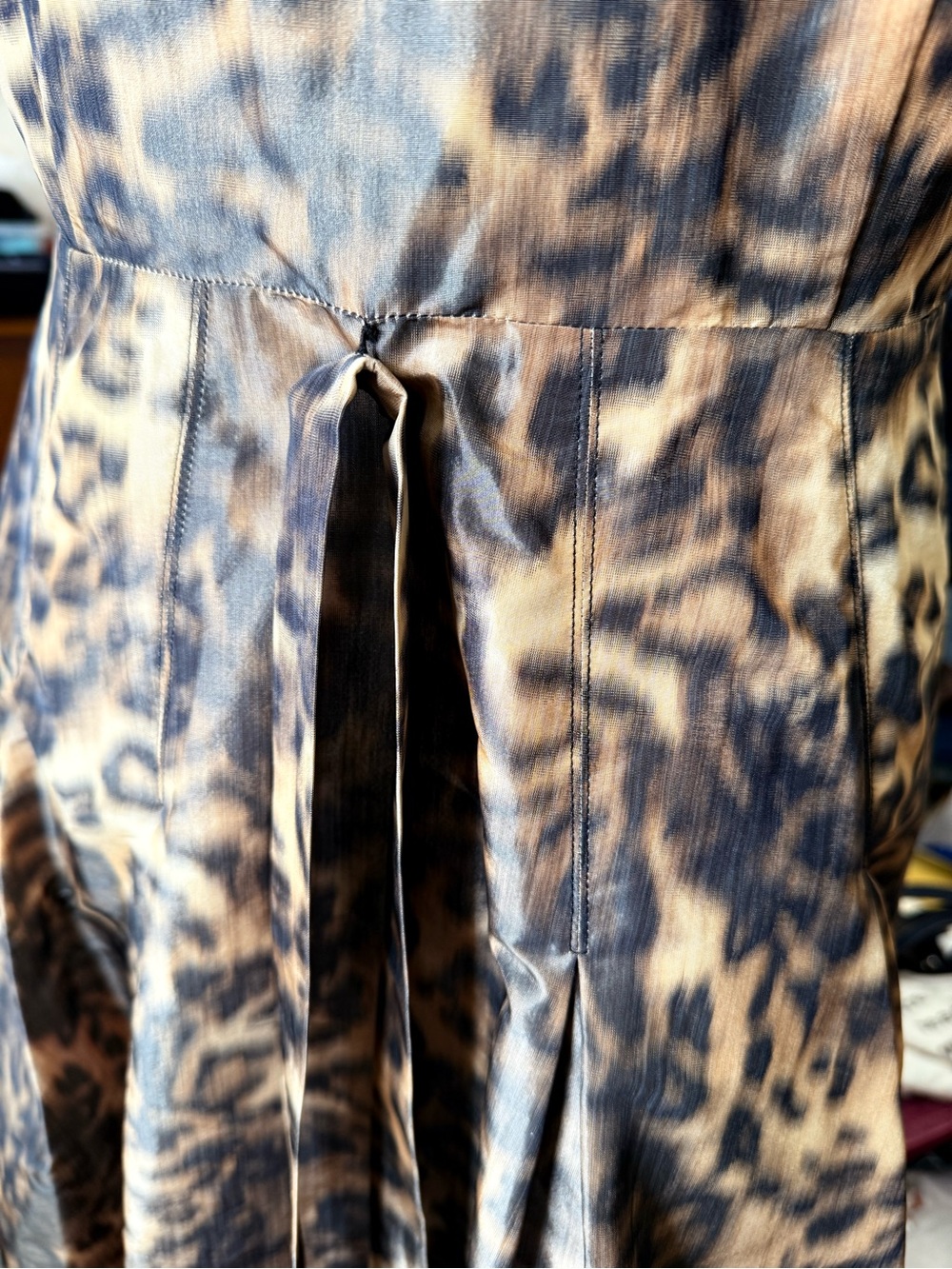L.A.M.B. Like New Fit & Flare Animal Print Spring 2008 Dress-10 - Picture 6 of 12